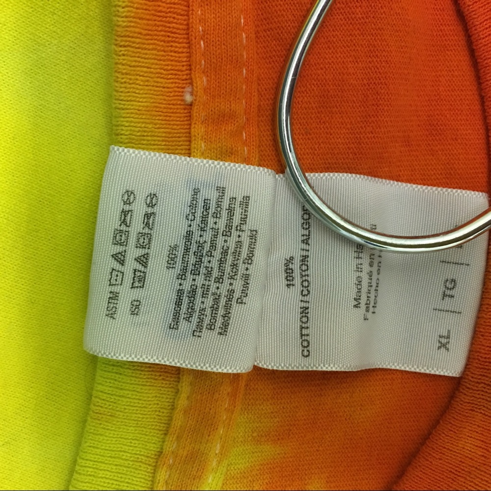 Gildan Rainbow Tie Dye Mens Graphic T-shirt SZ  XL - Picture 7 of 8